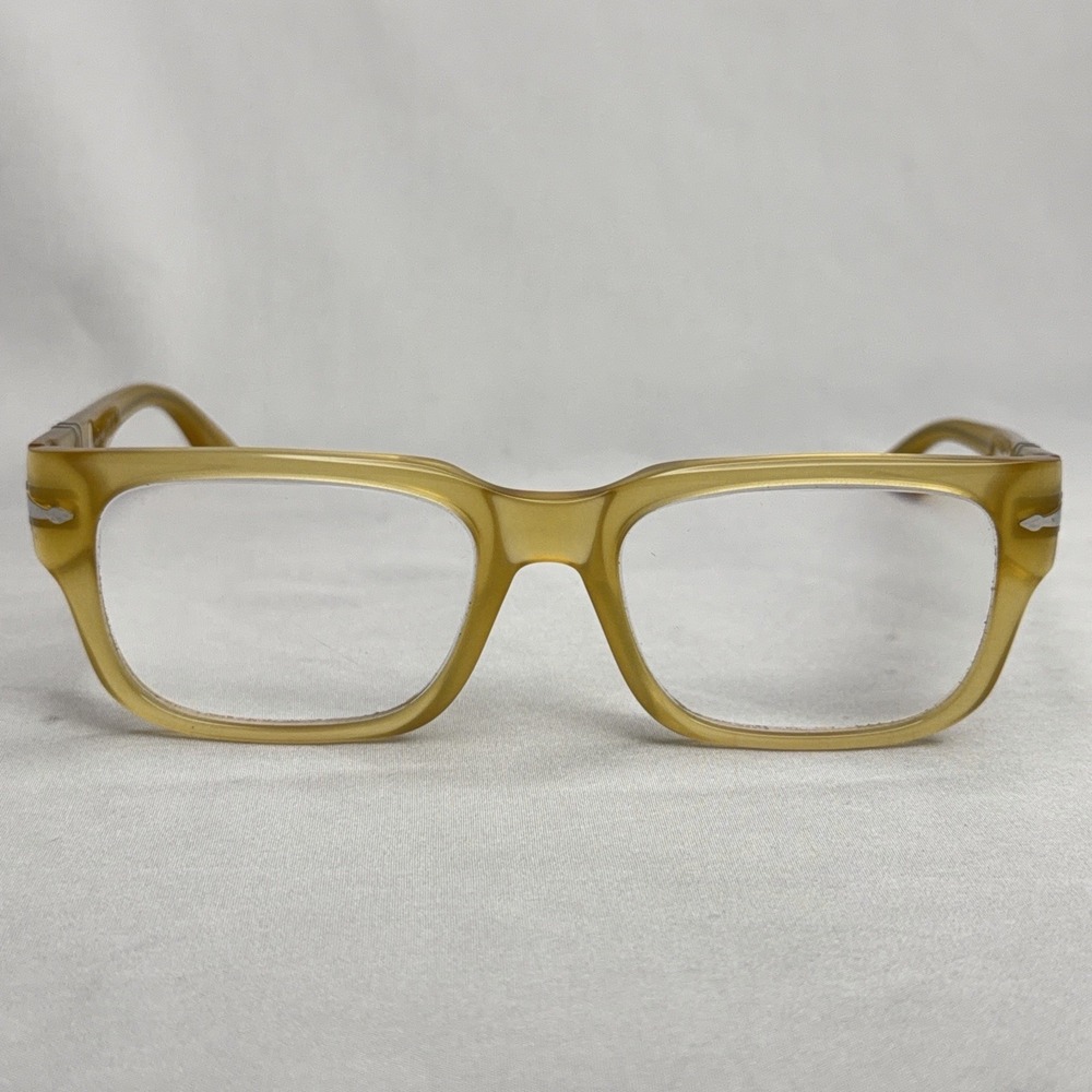 Persol Eyeglasses 3315-V 204 Miele 55-19 145 Yellow Square Frames Only Readers
